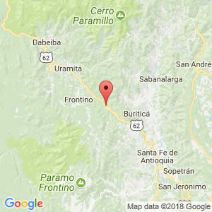 Localización de Cañasgordas en Antioquia