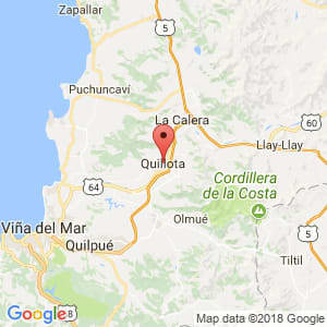 Localización de Quillota en Valparaíso
