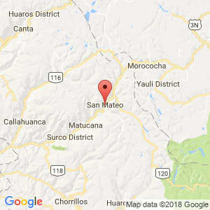 Localización de San Mateo en Lima Provincias