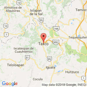 Localización de Taxco de Alarcón en Guerrero