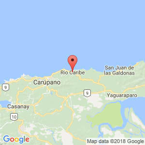 Localización de Río Caribe en Sucre