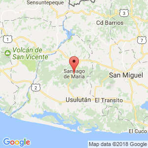 Localización de Santiago de María en Usulután