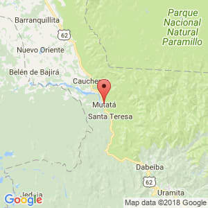 Localización de Mutatá en Antioquia