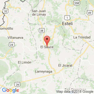 Localización de El Sauce en León