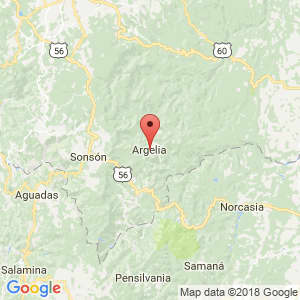 Localización de Argelia en Antioquia