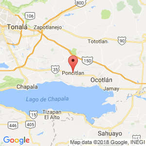 Localización de Poncitlán en Jalisco