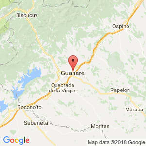 Localización de Guanare en Portuguesa