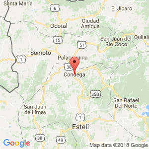 Localización de Condega en Estelí