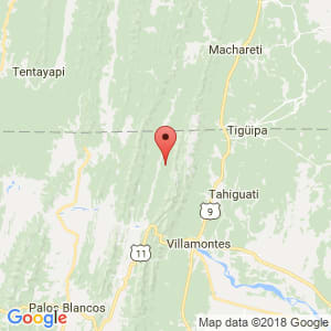 Localización de Caigua en Tarija