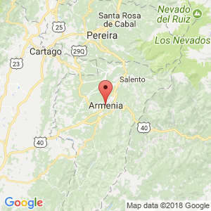 Localización de Armenia en Quindío