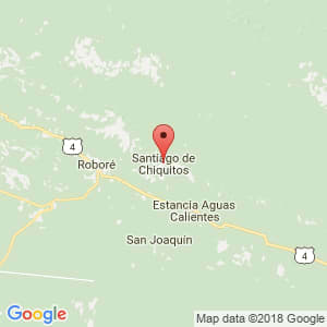 Localización de Santiago de Chiquitos en Santa Cruz