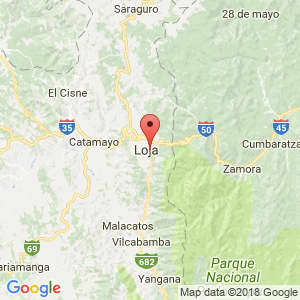 Localización de Amaluza en Loja
