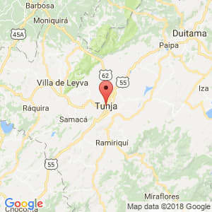 Localización de Tunja en Boyacá