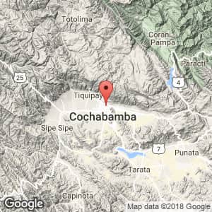 Localización de Aranjuez en Cochabamba