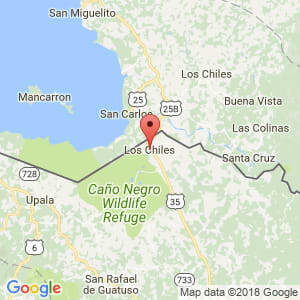 Localización de Los Chiles en Alajuela Localización de Los Chiles en Alajuela