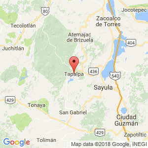Localización de Tapalpa en Jalisco