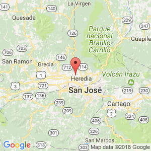 Localización de Barrantes en Heredia