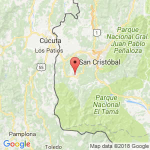 Localización de Rubio en Táchira