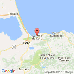 Localización de La Vela de Coro en Falcón