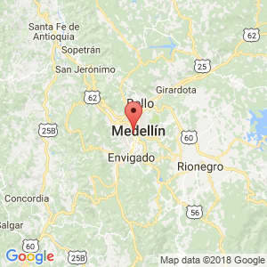 Localización de Medellín en Antioquia