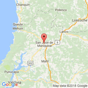 Localización de San José de la Mariquina en Los Ríos