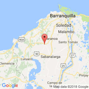 Localización de Usiacurí en Atlántico