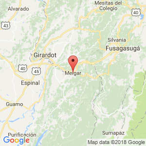 Localización de Melgar en Tolima
