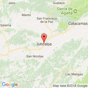 Localización de Juticalpa en Olancho