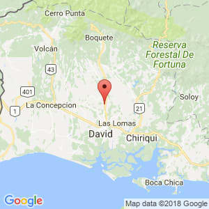Localización de Los Algarrobos en Chiriquí