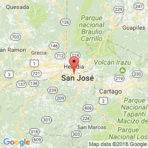 Localización de Uruca en San José