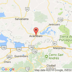 Localización de Acámbaro en Guanajuato