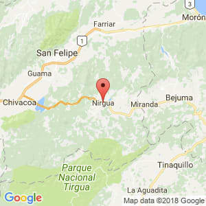 Localización de Nirgua en Yaracuy