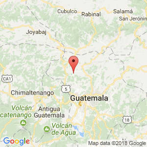 Localización de San Raymundo en Guatemala