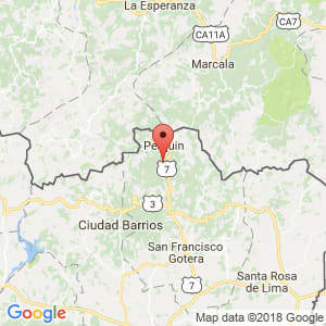 Localización de Jocoaitique en Morazán