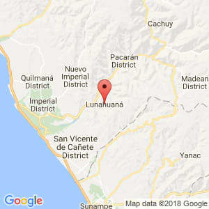 Localización de Lunahuana en Lima Provincias