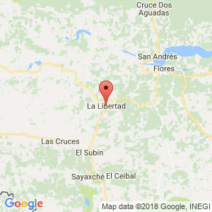 Localización de La Libertad en Petén