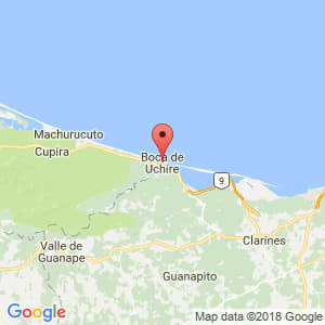 Localización de Boca de Uchire en Anzoátegui