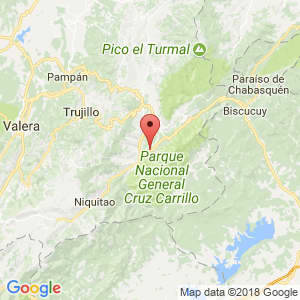 Localización de Boconó en Trujillo