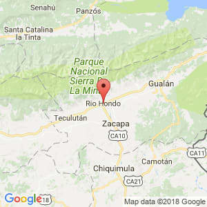 Localización de Rio Hondo en Zacapa