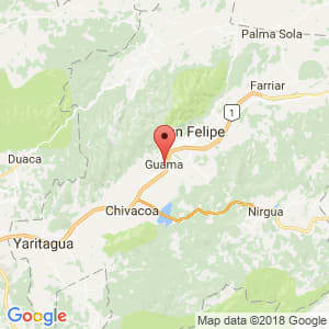 Localización de Guama en Yaracuy