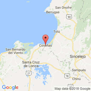 Localización de Coveñas en Sucre