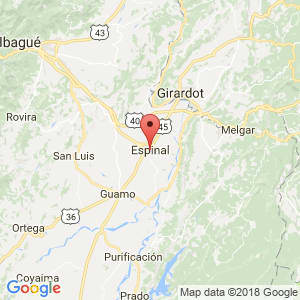 Localización de Espinal en Tolima