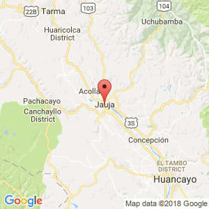 Localización de Jauja en Junín
