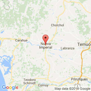 Localización de Nueva Imperial en La Araucanía