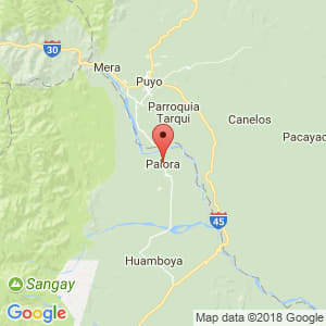 Localización de Palora en Morona Santiago