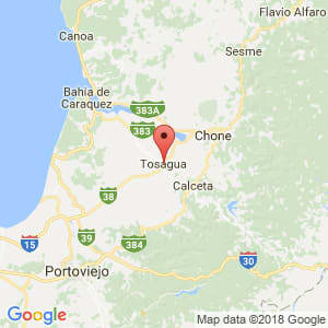 Localización de Tosagua en Manabí