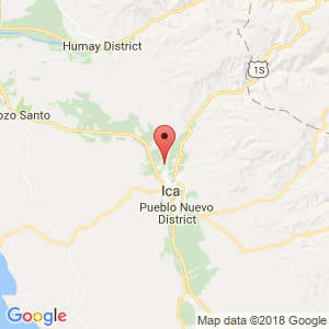 Localización de San Juan Bautista en Ica