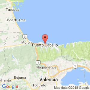 Localización de Puerto Cabello en Carabobo