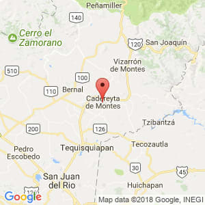 Localización de Cadereyta de Montes en Querétaro
