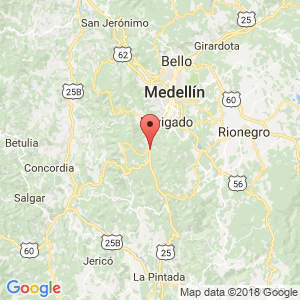 Localización de Caldas en Antioquia